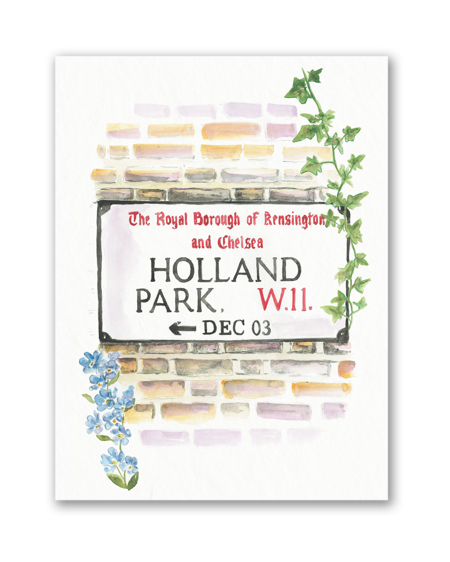 MPU Art Print - Holland Park Sign