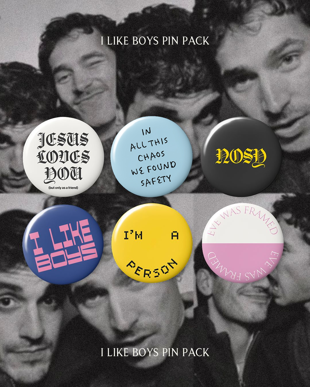 I Like Boys Pin Pack