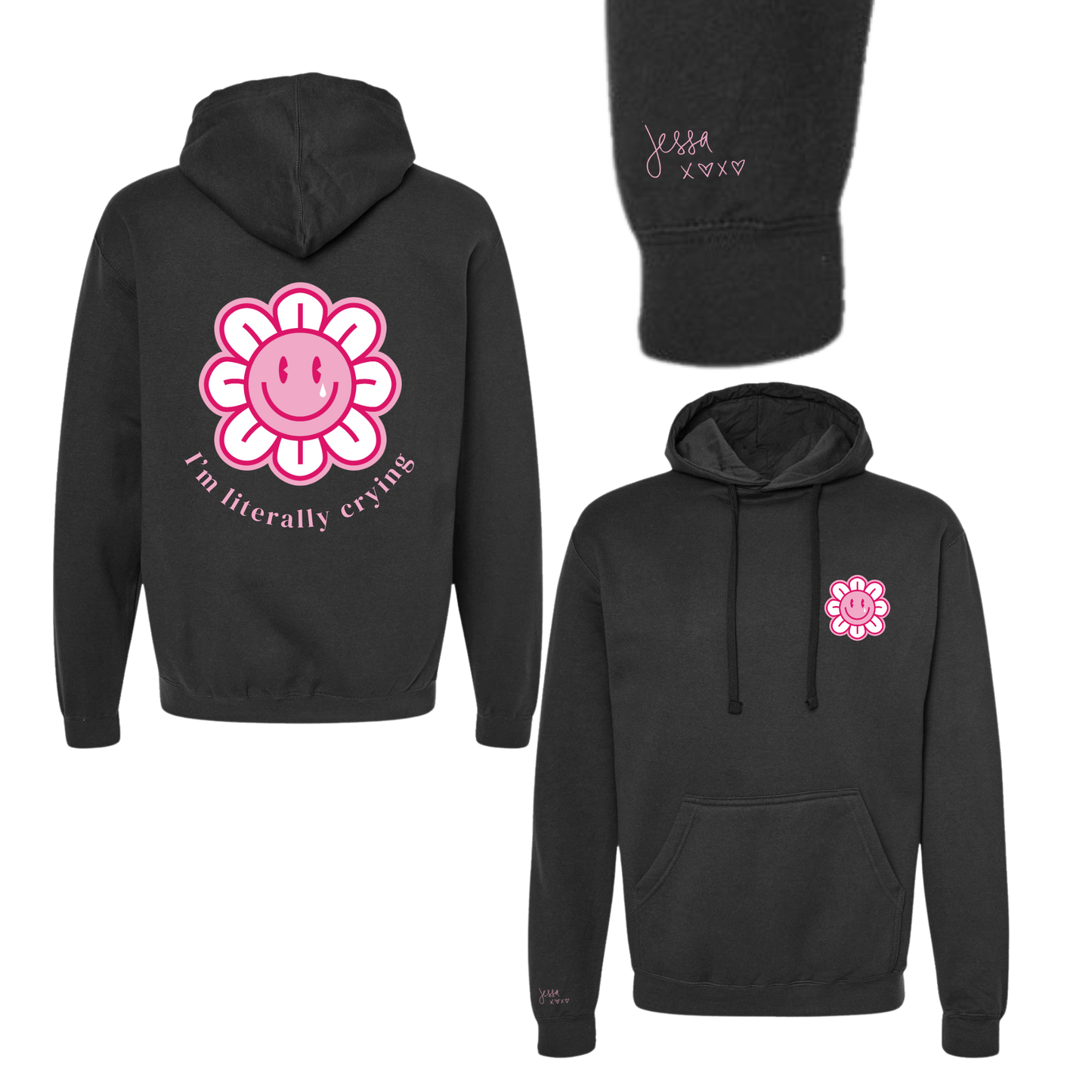 LITERALLY CRYING FULL COLOR HOODIE